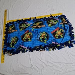 Handmade Dbl Fleece Tie Blanket Baby, Crib, Stroller, Car Seat Ninja Turtles